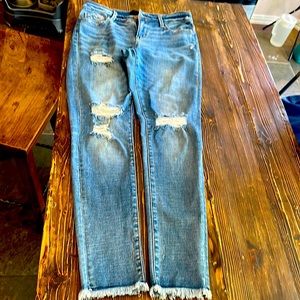 Buckle Black Ankle Skinny Jeans